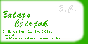 balazs czirjak business card