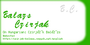 balazs czirjak business card